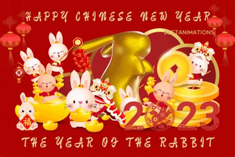 Happy chinese new year 2023 gif - Happy New Year! 2023 is the beginning of a new chapter. This is your year. Make it happen. Life is an adventure that's full of beautiful destinations. Wishing you many wonderful memories made in 2023.
